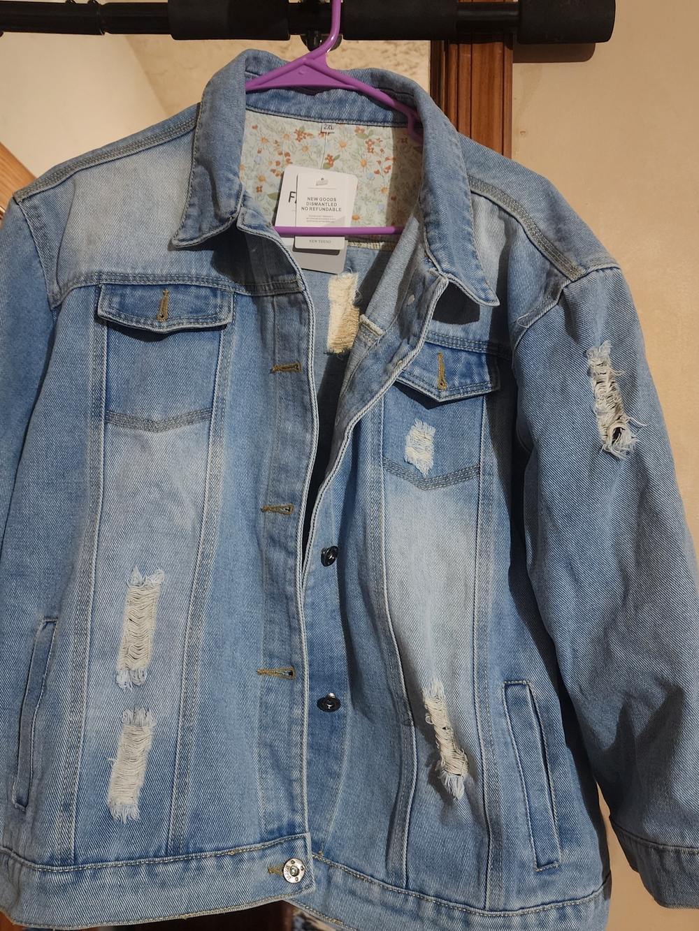 Unlisted Light Blue Distressed Denim Jacket